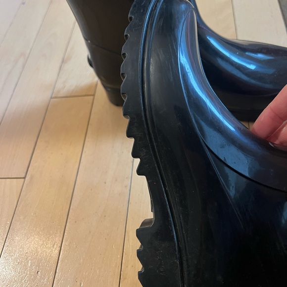 See by Chloe black rain boots with lace up detail. - Picture 6 of 7